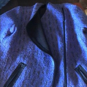 Nic+Zoe textured zip front coat.